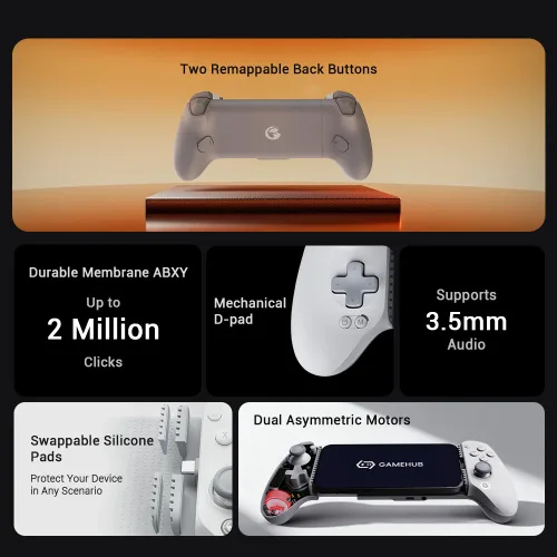 Vista 9 de GameSir G8 Plus MFi iPhone Controller, Apple MFi Certified USB-C Gaming Controller for iPhone 15/16/17 Series, Compatible with iPad Mini & Android
