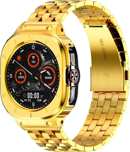 Vista 13 de HASLFM Caja de acero inoxidable y bandas compatibles con Samsung Galaxy Watch 7 8 Ultra 47mm/ Galaxy Watch 5 Pro 45mm/ Galaxy Watch 6/5/4 44mm
