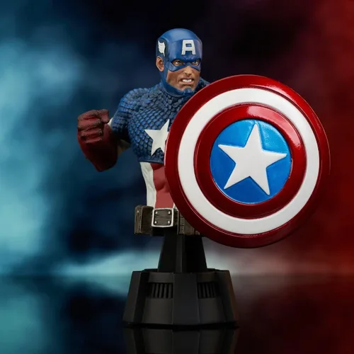 Vista 2 de Diamond Select Toys Marvel Comics: Capitán América busto de resina a escala 1:7, multicolor, 6 pulgadas