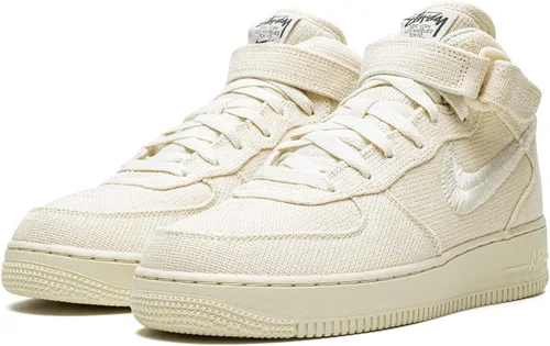 Vista 2 de Nike Air Force 1 Mid DJ7841 200 FossilSAIL para hombre, talla 10.5, FossilVela, 10.5