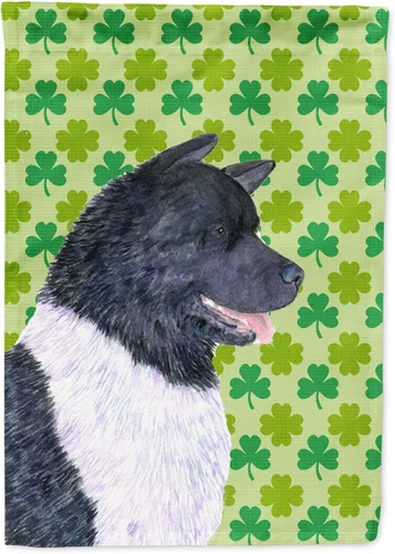 Vista 260 de Caroline's Treasures SS4442GF Affenpinscher Bandera de jardín con retrato de trébol del día de San Patricio para buzón, bandera decorativa
