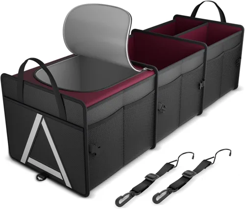 Vista 8 de K KNODEL - Organizador de maletero con enfriador para automóvil y SUV, mediano, color negro Collapsible Car Organization, Car Organizers and