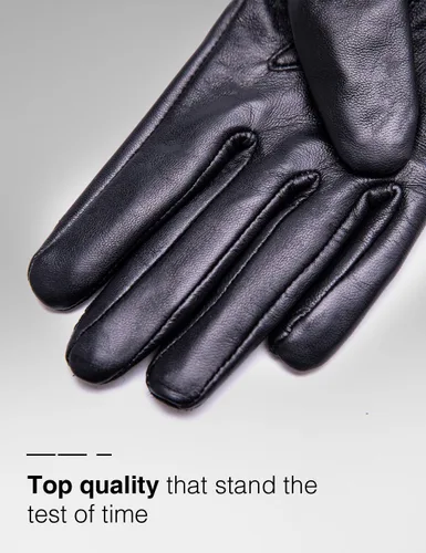 Vista 5 de Guantes táctiles Yiseven para mujer, fabricados con piel de cordero