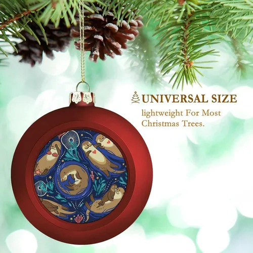 Vista 228 de Boobs Funny Shatterproof Matte Christmas Balls for Tree Wreath Home Decor 1PCS