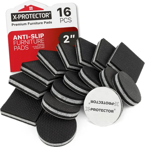 Vista 9 de X-Protector - Almohadillas antideslizantes para muebles, 8 piezas de goma de 1 x 4 pulgadas, tapones de patas de muebles para evitar deslizamientos