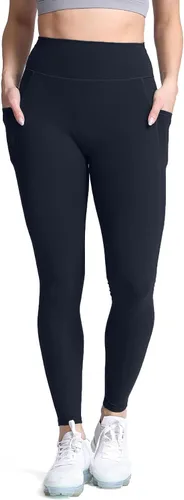 Vista 38 de Aoxjox Trinity - Pantalones de yoga de cintura alta con bolsillos para mujer, control de abdomen, cintura cruzada, leggings de entrenamiento suaves