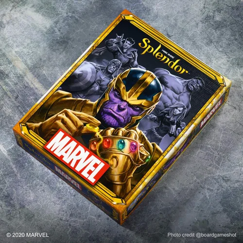 Vista 4 de Asmodee Juego de mesa Marvel Splendor: une héroes y gemas en una aventura de estrategia épica, juego familiar para niños y adultos, a partir de 10