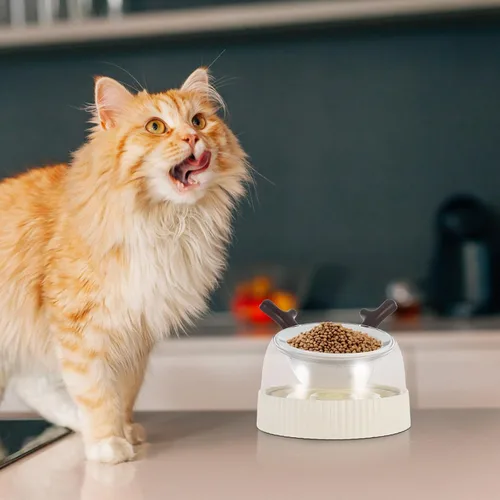 Vista 5 de Ceramic Slow Feeder PET Bowl for Cats and Dogs Anti Spill Dish