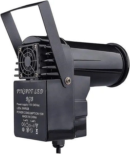 Vista 2 de 9w RGB Beam Lights para la luz de la bola del disco, Spotlight+Mirror Ball Lights Spot Light Stage