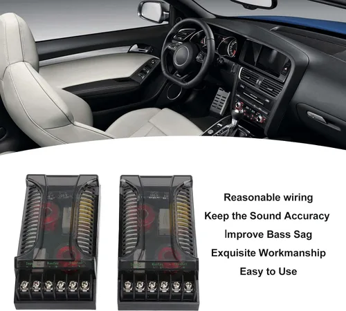 Vista 2 de Headerbs 2 vías coche crossover paquete 2 altavoz tweeter pasivo divisor cruzado con sobrecorriente 300 vatios HEADERBSQY7SGW1CHK
