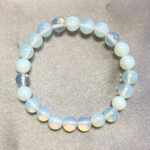 Vista 555 de Gem Avenue Handmade Round Bead Stretch Bracelet Unisex Natural Stone Beaded Jewelry for Men & Women, Elastic Wristband for Daily Wear