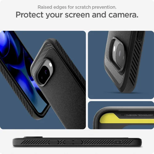 Vista 6 de Spigen Funda para Pixel 9a, Rugged Armor MagFit (2025) [compatible con accesorios MagSafe] - Negro mate