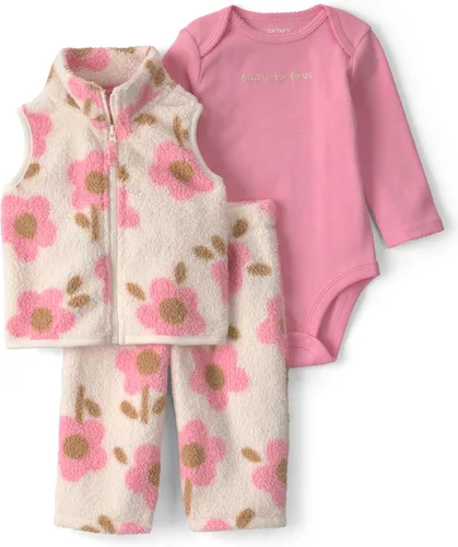 Vista 20 de Carter's Conjunto de pantalón de 3 piezas para bebé niña Floral verde