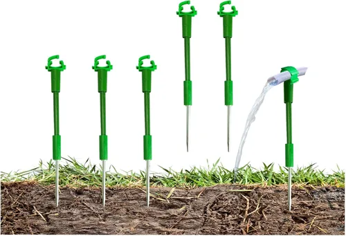 Vista 8 de 6 guías de manguera de 5/8 pulgadas para decoración de jardín, Hoder de agua para mantener la manguera fuera de la hierba, soporte de jardín al aire