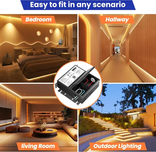 Vista 5 de Controlador LED regulable de 60 W, 12 V, Triac/ELV/MLV AC a DC compatible con Lutron y Leviton Dimmer, fuente de alimentación LED regulable 60W 12V