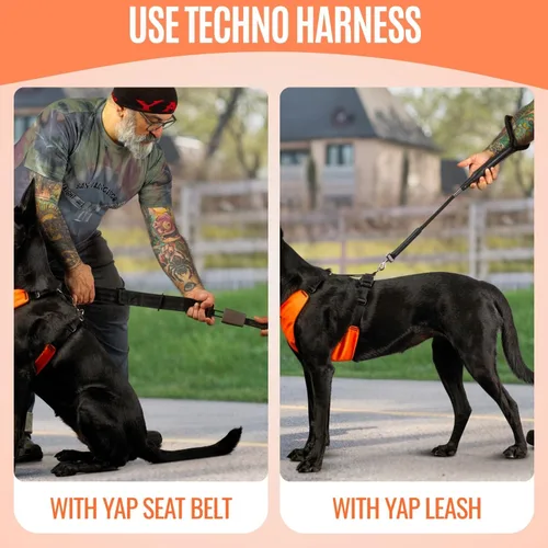 Vista 5 de YAP Techno® - Arnés para perro sin tirones, ajustable en 4 direcciones, arnés de chaleco para perro con control de temperatura, arnés para perro sin