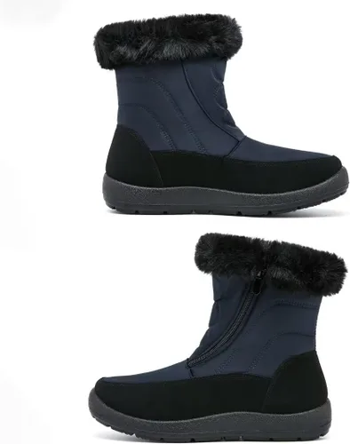 Vista 4 de Cheval Winter Snow Boots for Women, Fur Lined Warm Booties, Outdoor Anti-slip Waterproof Comfortable Short Boot, Botas De Invierno Para Mujert