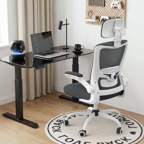 Vista 8 de Silla de oficina ergonómica para largas horas, soporte de cuerpo completo, alivia la presión del cuello y la espalda, capacidad de 330 libras, ideal