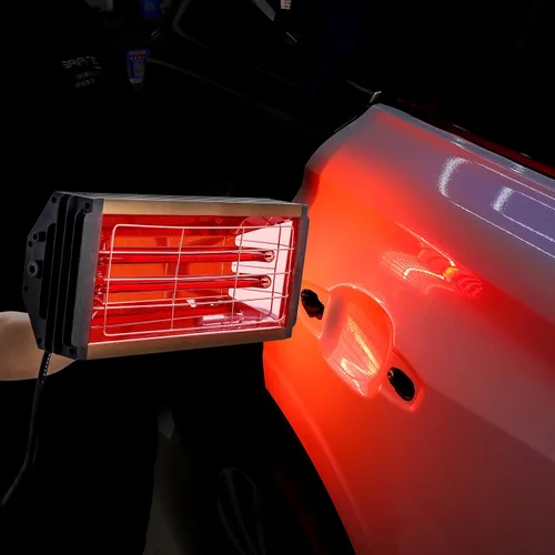 Vista 8 de Lámpara de curado de pintura infrarroja 2000 W 110 V de onda corta lámpara de calor infrarrojo de mano para reparación de carrocería de automóvil