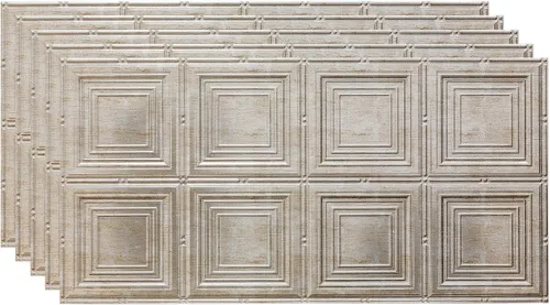 Vista 20 de FASÄDE Panel de techo decorativo de vinilo para retrato en blanco mate (muestra de 12 x 12 pulgadas)