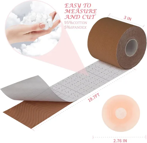 Vista 5 de Boob Tape, 3 Inches Extra-Wide Boobytape Breast Lift Tape