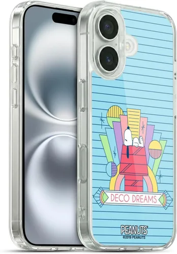 Vista 26 de Head Case Designs Snoopy Deco Dreams - Funda de gel suave con licencia oficial de Peanuts Blue Pattern compatible con Apple iPhone 7 Plus/iPhone 8