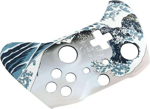 Vista 7 de eXtremeRate - Paquete de carcasa frontal para mando de Microsoft Xbox One S y Xbox One X, con destornillador., The Great Wave
