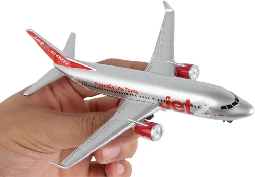 Vista 4 de Avión de Juguete Daron Jet2 Individual – Modelo de Avión de Metal Fundido con Piezas de Plástico Licenciado Oficialmente, Ruedas Giratorias, Librea