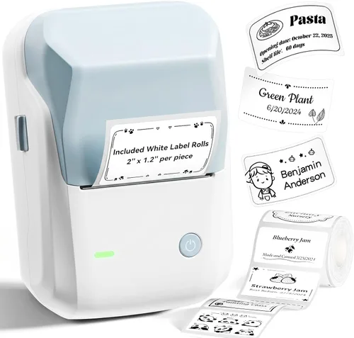 Vista 10 de NIIMBOT B1 - Máquina de etiquetas Bluetooth de 2 pulgadas para el hogar Plateado (sliver)