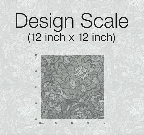 Vista 9 de RoomMates RMK12109WP - Papel tapiz para despegar y pegar, color gris Zen Dahlia