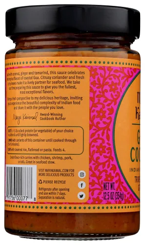 Vista 3 de Maya Kaimal Goan Coconut Indian Simmer Sauce 12.5 oz cada uno (4 artículos por pedido)