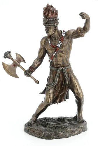 Vista 3 de Dios africano del rayo y la guerra Chango Shango Estatua Vudú Santeria