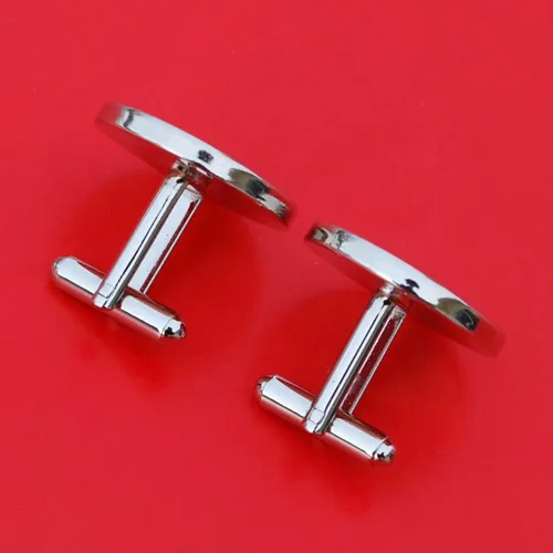 Vista 4 de US 1938 Indian Head Buffalo Nickel Coin Silver Plated Cufflinks NEW
