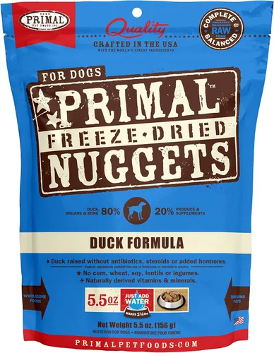 Vista 24 de Primal - Nuggets de alimento crudo liofilizado para perros, res, comida completa y balanceada, también se puede utilizar como complemento o premio