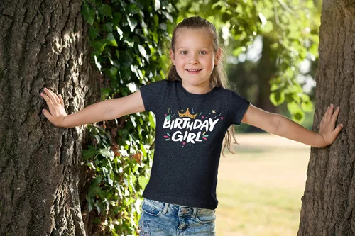 Vista 3 de Camiseta de cumpleaños para niña corona primer año dos tercero 4 5 cumpleaños para niños pequeños