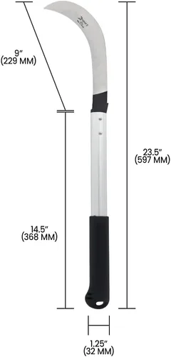 Vista 5 de Zenport Hoz de la cosecha K314, hoja de acero de carbono/manija de aluminio