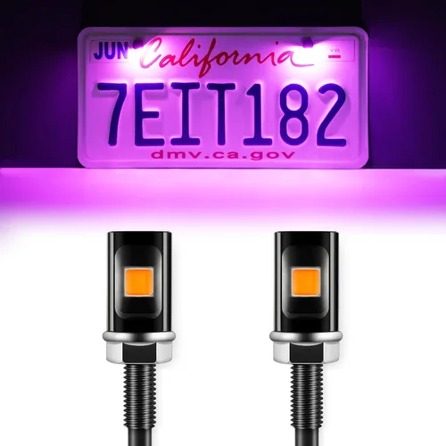 Vista 8 de LivTee Luz de matrícula, Luces LED de matrícula extremadamente brillantes, montaje para remolque, UTV, ATV, camión, RV, barco, color ámbar