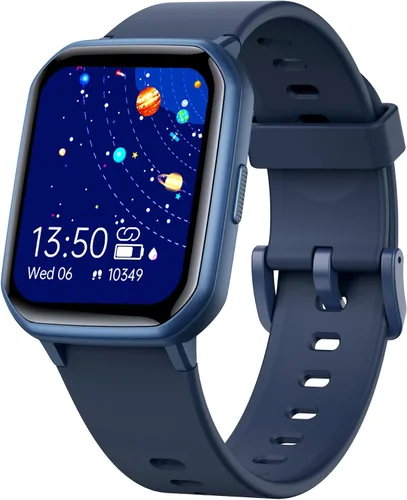 Vista 10 de Reloj inteligente para niñas, IP68, impermeable, reloj rastreador de actividad física con cara DIY de 1.5 pulgadas, monitor de sueño de frecuencia