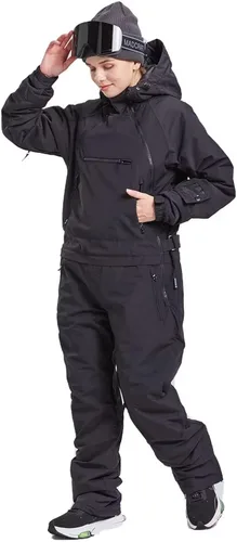 Vista 4 de BUMDEEP Womens One Pieces Ski Suits Jumpsuits Snowsuits Snowboard Winter Outdoor Waterproof Jackets
