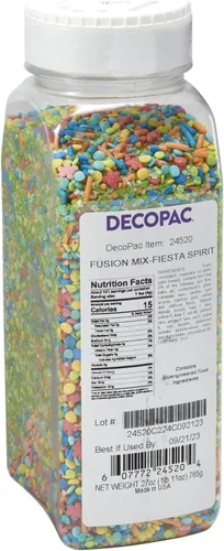 Vista 21 de DECOPAC Bloom Sweet Bloom Deluxe Fusion Mix, 26 onzas, chispas de caramelo elegantes en recipiente portátil, chispas comestibles para pasteles