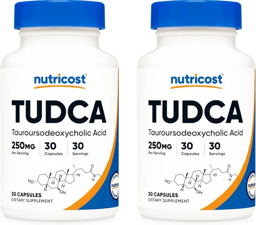 Vista 9 de Nutricost Tudca 250 mg, 30 cápsulas (ácido taursodesoxicólico) - Sin gluten, sin OMG