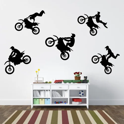 Vista 4 de Zoyiancy Pegatinas de pared para motocross para motocross, decoración