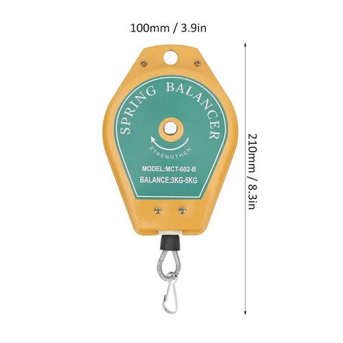 Vista 2 de Balanceador de resorte retráctil portaherramientas de 3 a 11.0 lbs de capacidad resistente para mantenimiento de línea de montaje industrial Equipo