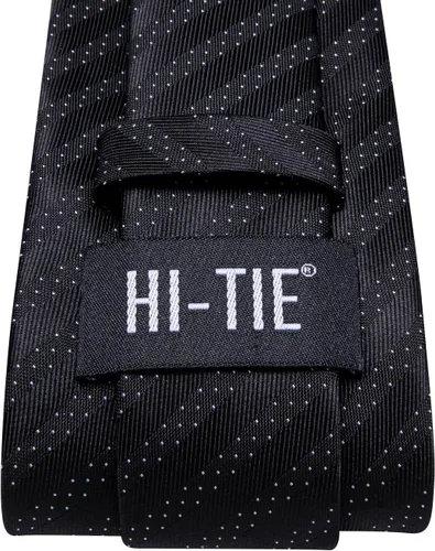 Vista 101 de Hi-Tie Corbatas de seda para hombre, diseño de cachemira a rayas, con bolsillo, gemelos cuadrados, conjunto formal de negocios