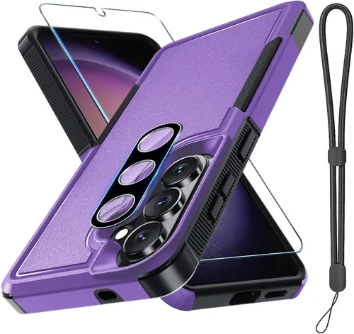 Vista 58 de Funda para Samsung Galaxy S24 FE, Cuerpo Completo Resistente de Servicio Pesado Robusta a Prueba de Golpes Funda Protectora para Teléfono con Correa