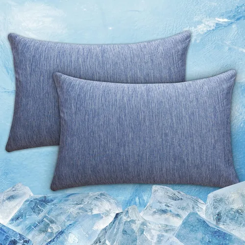 Vista 16 de CHOSHOME Fundas de almohada refrescantes con cremallera Fundas de almohada Q-Max > 0.45 con cremallera para personas que duermen con calor, suaves