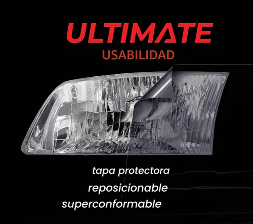 Vista 3 de VViViD+ Ultimate - Envoltura de vinilo con tinte para faros delanteros y traseros (16" x 10 pies, humo súper ligero)