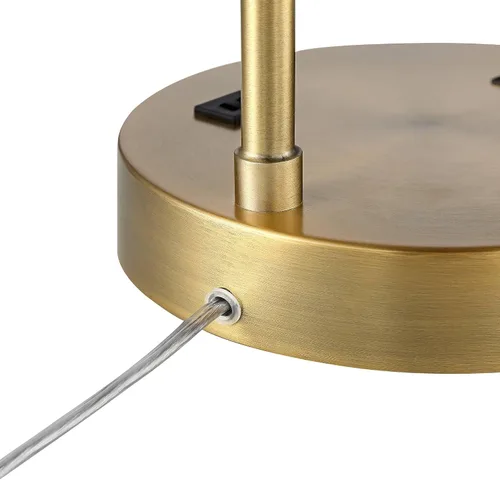 Vista 5 de 360 Lighting Colby - Lámpara de mesa moderna de 21 pulgadas con puertos de carga USB A+C y toma de corriente alterna en base de latón, pantalla