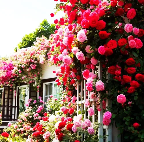 Vista 6 de Más de 100 semillas de rosas trepadoras para plantar al aire libre