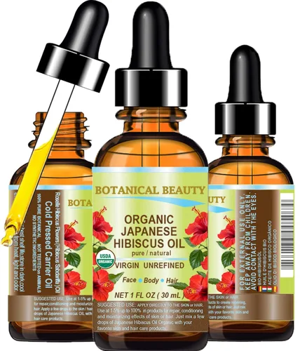 Vista 11 de Botanical Beauty Aceite de HIBISCUS orgánico (Hibiscus Sabdariffa) JAPONÉS 100 Pura Natural Virgen Sin Refinar, Prensado en Frío Antienvejecimiento
